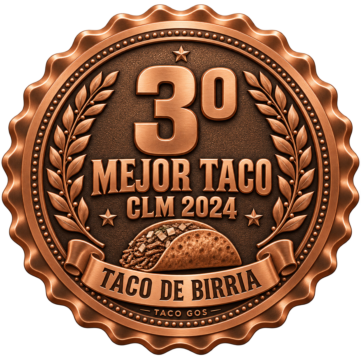 Medalla 3er Mejor Taco CLM 2024