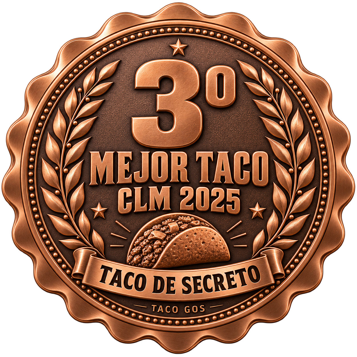 Medalla 3er Mejor Taco CLM 2025