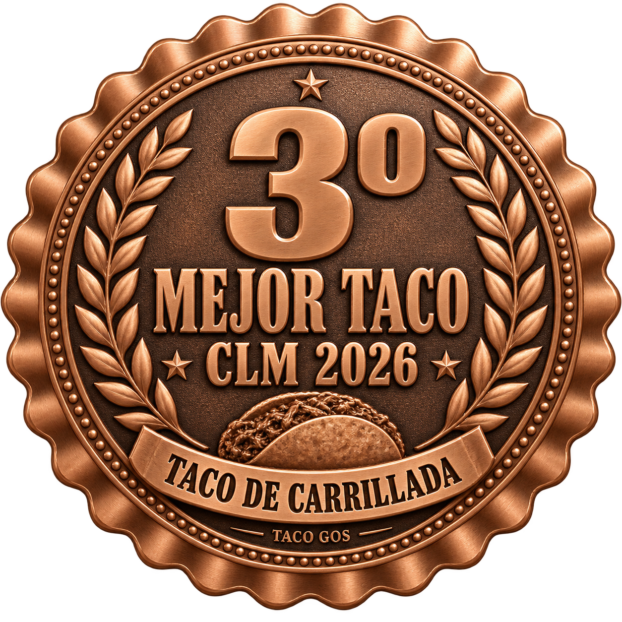 Medalla 3er Mejor Taco CLM 2026